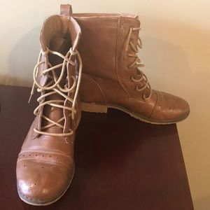 Women’s brown lace up boots